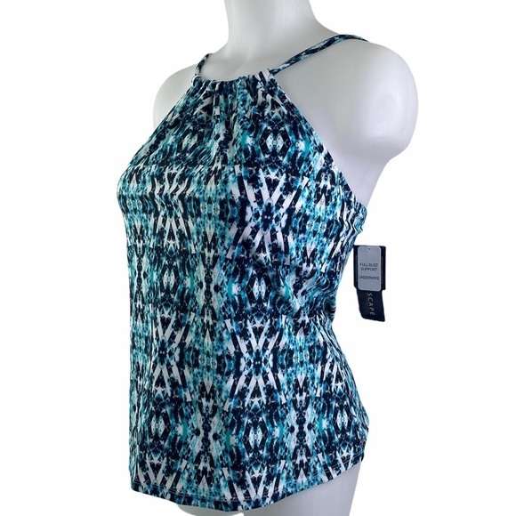 ISLAND Escape High Neck Tankini Swimsuit Top - Picture 4 of 11